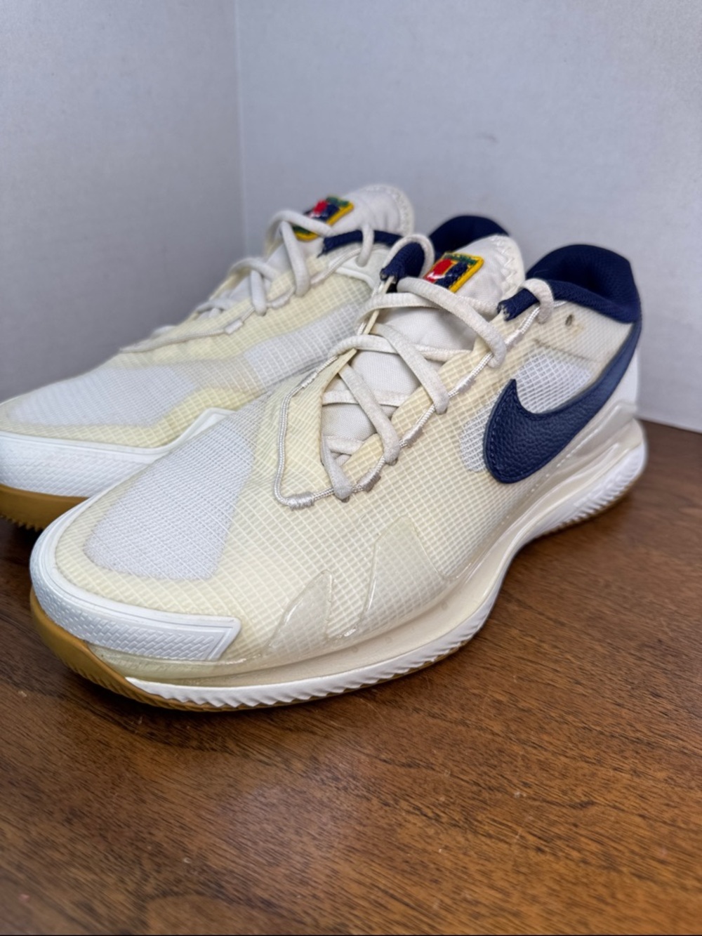 Nike Mens NikeCourt Air Zoom Vapor Pro, Summit White Blue Training Tennis, sz 6